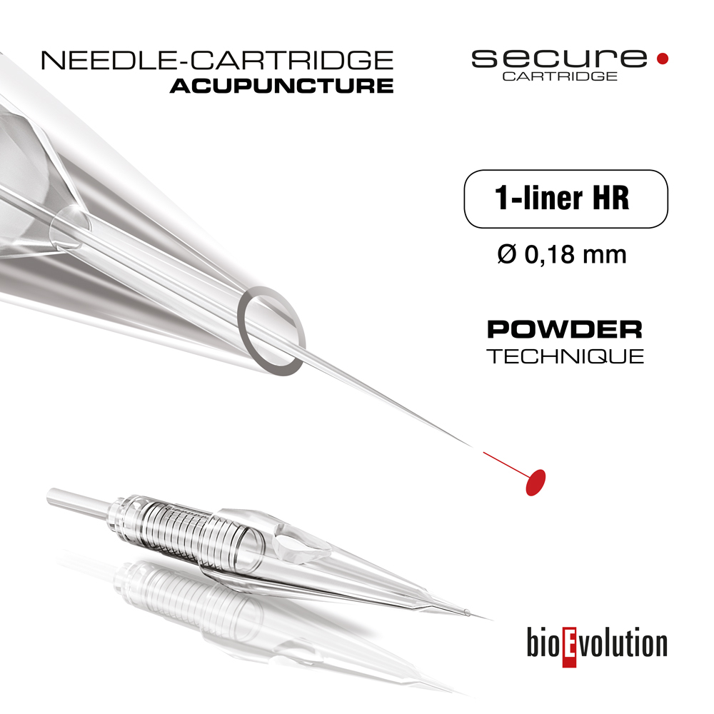 Nadelmodul - Akupunkturnadel 1-Liner 0,18 HR POWDER TECHNIQUE SECURE