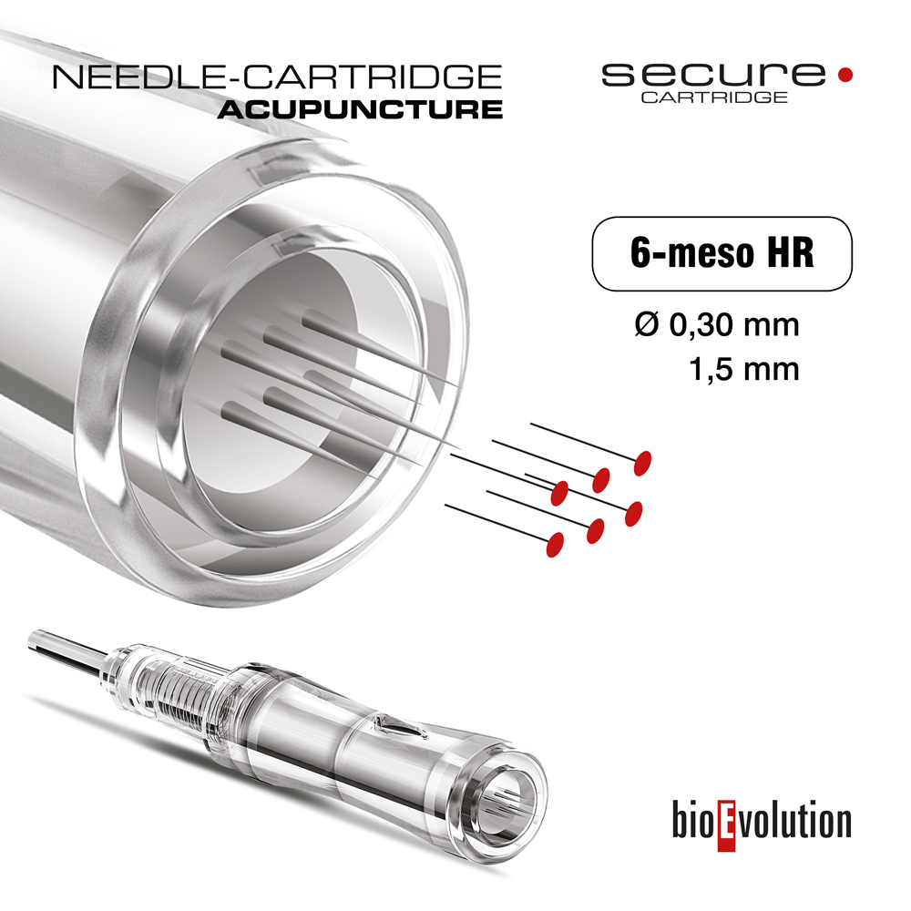 Cartuccia - ago per mesoterapia microaghi 6-Meso 0.30 HR SECURE