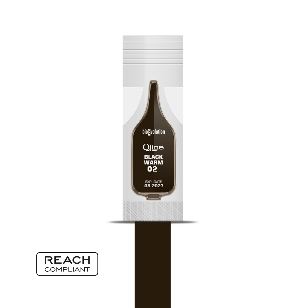 Permanent Makeup Pigment Black Warm 02 - 0.7 ml