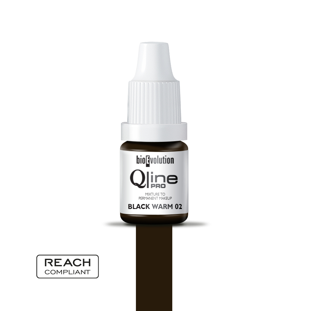 Permanent Makeup Pigment Black Warm 02 - 5 ml