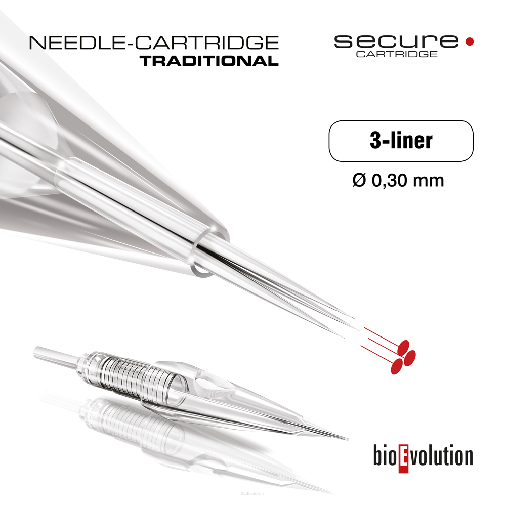 Cartridge - traditional 3-liner 0.30 SECURE needle