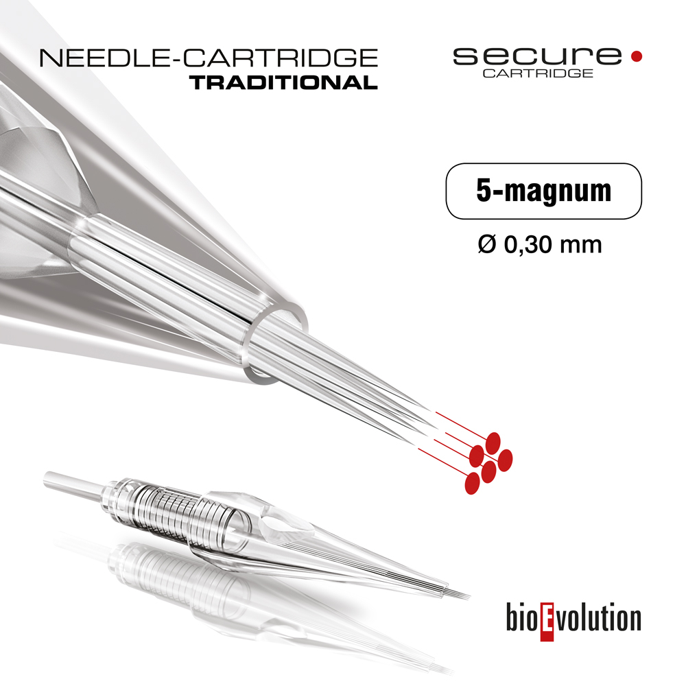 Cartridge - traditional 5-magnum 0.30 SECURE needle