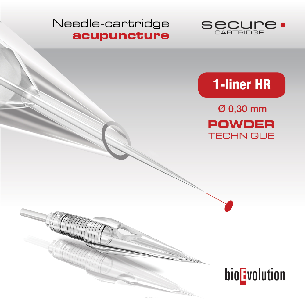 Cartridge - 1-liner Acupuncture Needle 0.30 HR POWDER TECHNIQUE SECURE