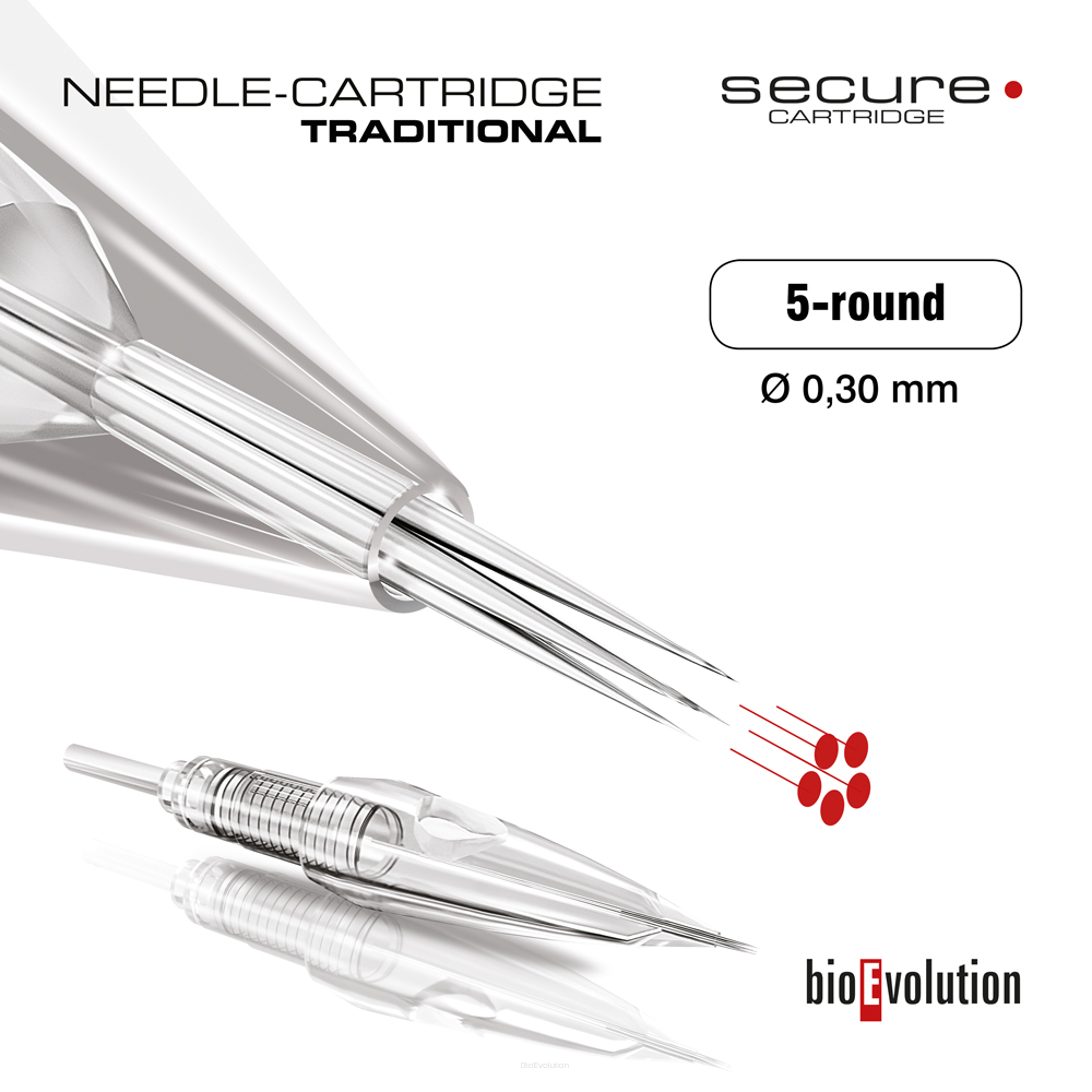 Cartridge - traditional 5-round 0.30 SECURE needle